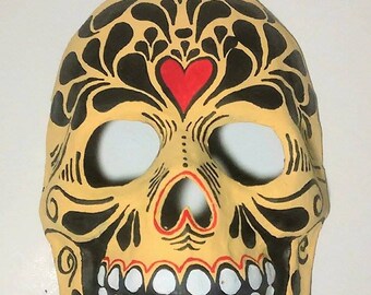 Mexican skull mask made of paper mache
