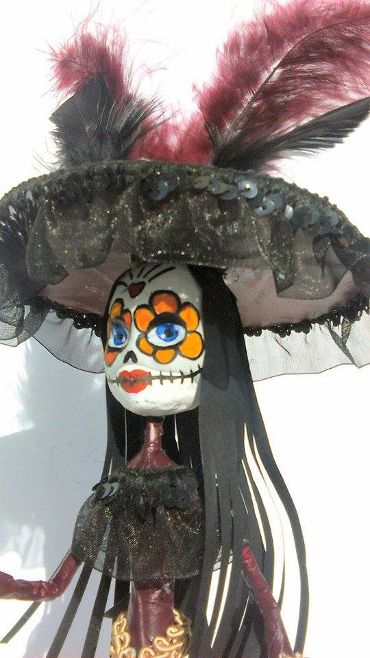 Sculpture of Catrina Girl Paper Mache, Papercraft - Etsy