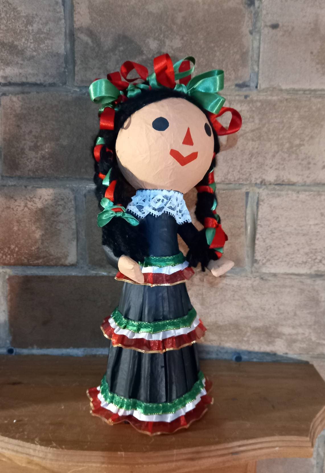 Muñeca María, lele, tradicional mexicana, paper mache, cartonería ...