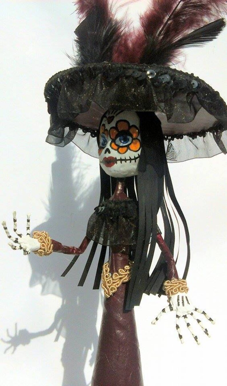 Sculpture of Catrina Girl Paper Mache, Papercraft - Etsy
