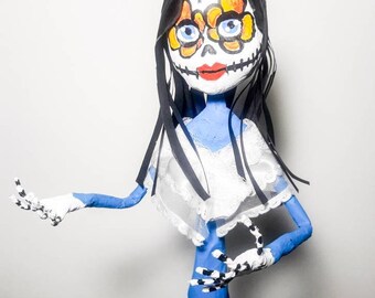 Sculpture of Catrina Girl Paper Mache Papercraft | Etsy