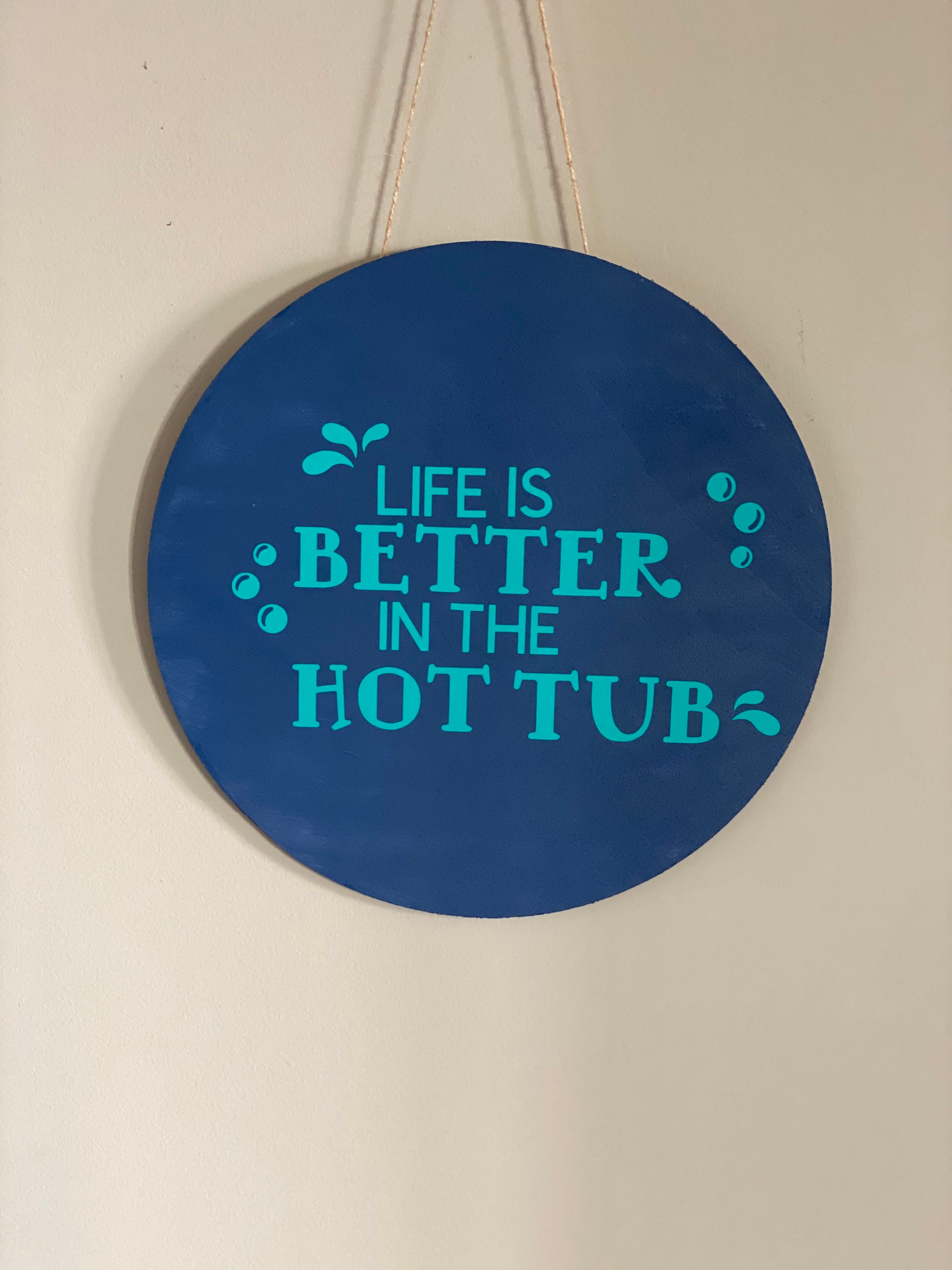 Outdoor sign for hot tub Hot tub sign Spa decor Patio Sign Etsy