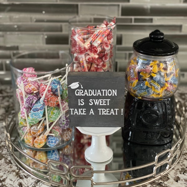 Graduation party candy buffet sign| Graduation  Decorations| Graduation Table Decor