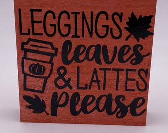 Halloween Tiered Tray Decor|Halloween Coffee Sign|Halloween Wooden Sign|Modern Fall Decor|Fall Latte Sign| Fall Tray Decor| Etsy Star Seller