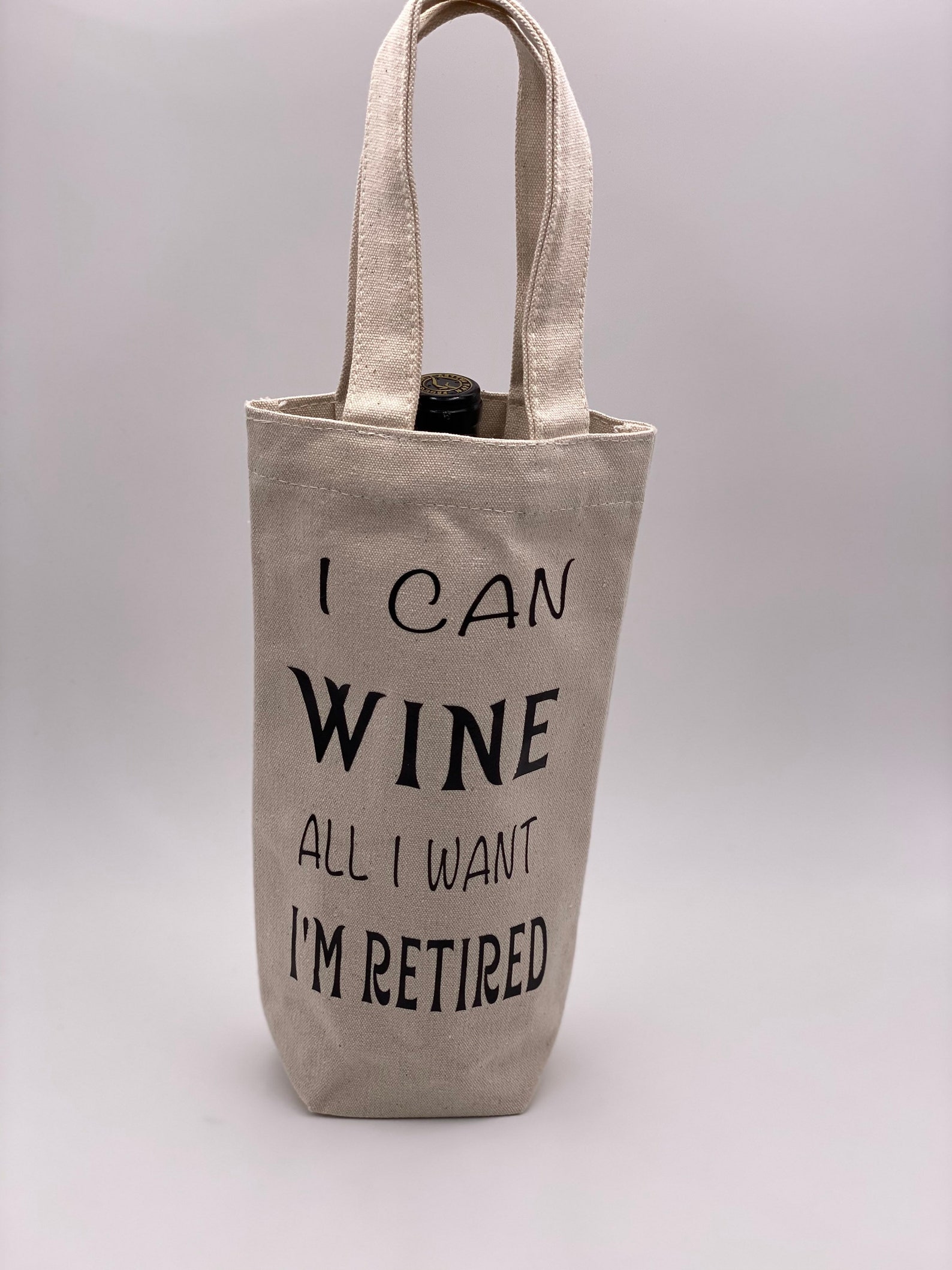 Retirement Gift Retirement Wine Bag Wine Gift Wine Tote Etsy