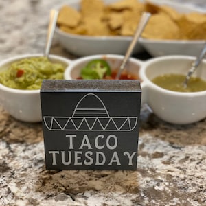 Taco Tuesday Sign| Taco Bar Sign| Modern Kitchen Decor| Taco Sign| Taco Decor