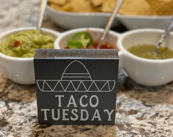 Taco Tuesday Sign| Taco Bar Sign| Modern Kitchen Decor| Taco Sign| Taco Decor