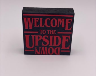 Upside Down Sign: Stranger Things Inspired Halloween Decor