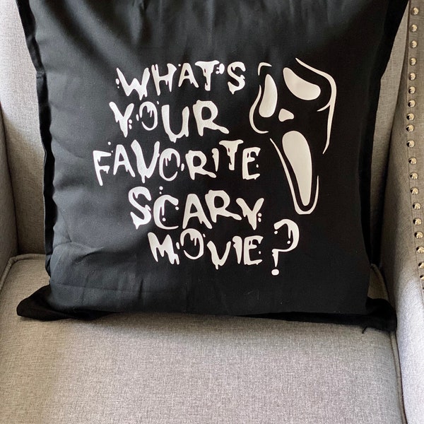 Scary Movie Decor|Scream Inspired Decor| Horror Movie Decor|Scary Movie Pillow|Ghost Pillow|Ghost Decoration|Halloween Pillow|Movie Night