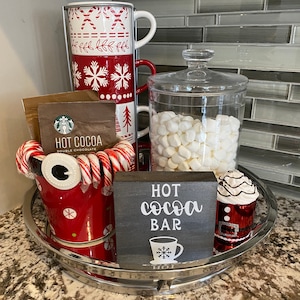 Hot Cocoa Bar Sign for Kitchen| Hot Chocolate Sign| Hot Chocolate Gift Basket Idea| Hot Cocoa Sign| Hot Cocoa Decor