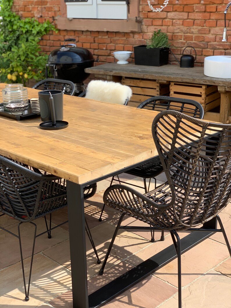 Gartentisch Terrassentisch Altholz industrial | Etsy