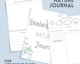 Charlotte Mason Inspired Nature Journal for Homeschool | Canva Template | Fully Customizable | Nature Notebook | Homeschool Charlotte Mason