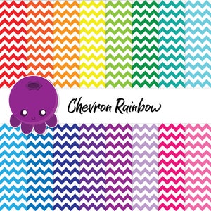 Chevronregnbåge, scrapbookpapper, sicksackmönster, utskrivbart DIY, bakgrundsmönster, chevrondesign, konst för kommersiellt bruk, direktnedladdning