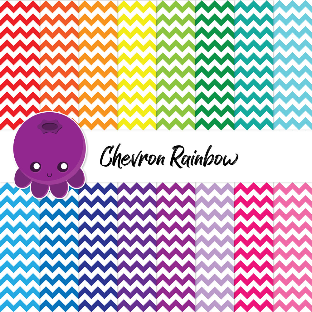 Chevron Rainbow, Scrapbook Paper, Zig Zag Pattern, Printable DIY,  Background Pattern, Chevron Design, Commercial Use Art, Instant Download, image size:1000x1000