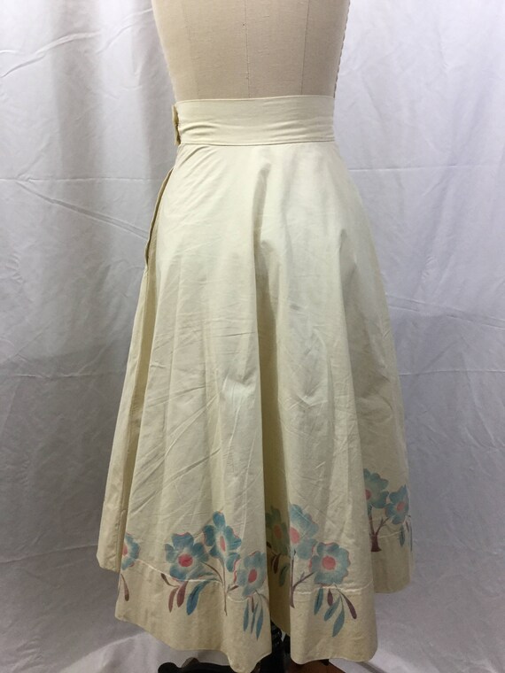 1950s Painted Circle Skirt - image 4