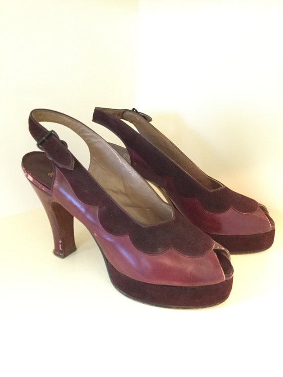 1940s Scalloped High Platforms
