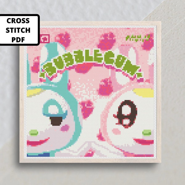 Animal Crossing Bubblegum KK Album Cover - Cross Stitch Pattern PDF