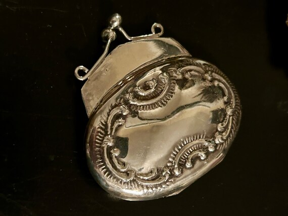 Vintage Sterling Silver Victorian Repousse Coin P… - image 5