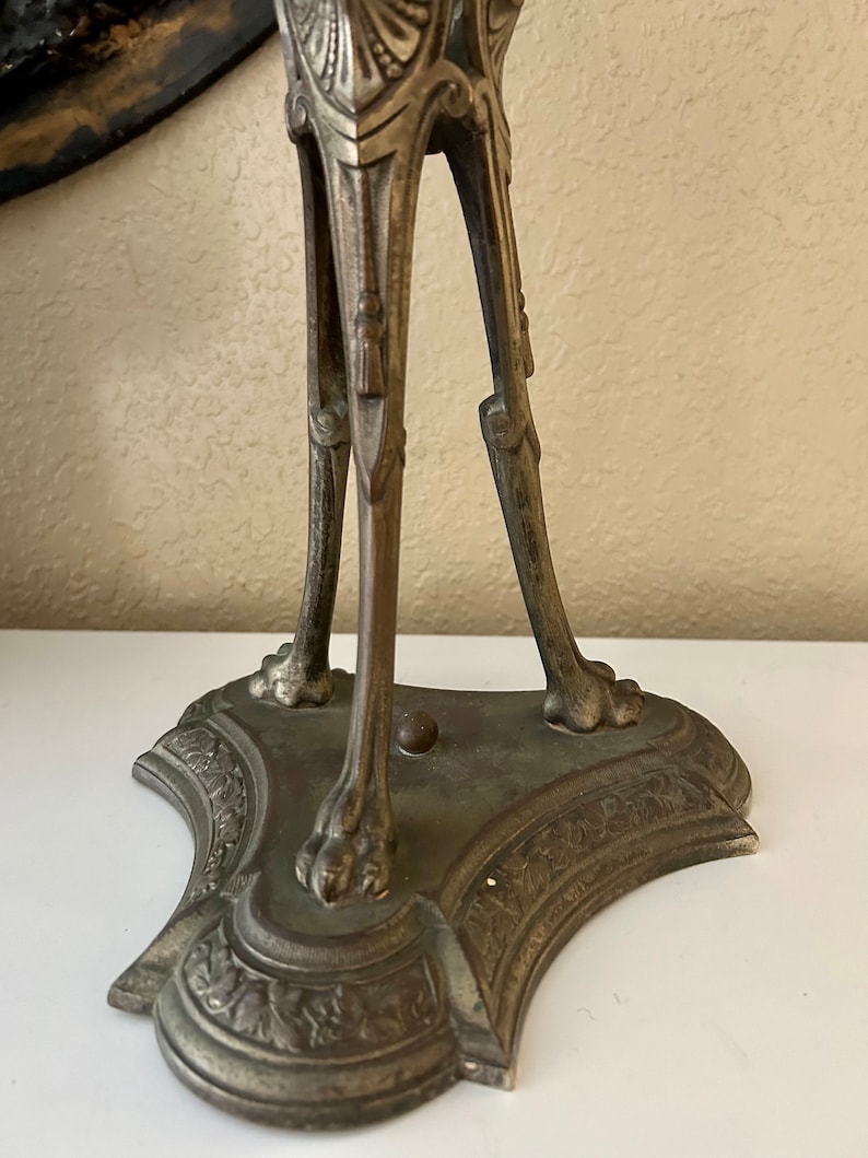 Incredible Antique Art Deco Gargoyle Oil Lamp Gothic Victorian Youngs ...