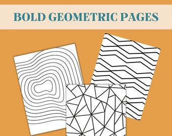 Páginas para colorear abstractas para adultos, colorear para adultos, libro para colorear para adultos formas geométricas, páginas para colorear abstractas