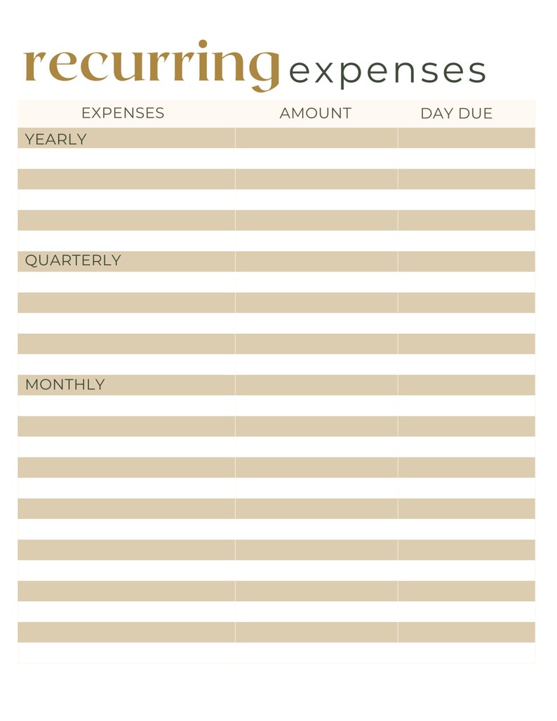 Monthly Budget Worksheet PDF Printable Monthly Budget Etsy Monthly Budget Worksheet PDF Printable Monthly Budget Etsy