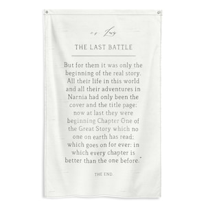 The Last Battle | Fabric Wall hanging | C.S. Lewis Quote