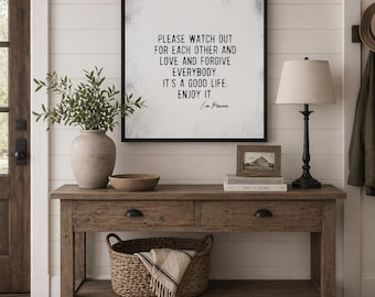 Jim Henson Quote | It's a Good Life | Framed Canvas | Distressed | Vintage | Anthropologie Style
