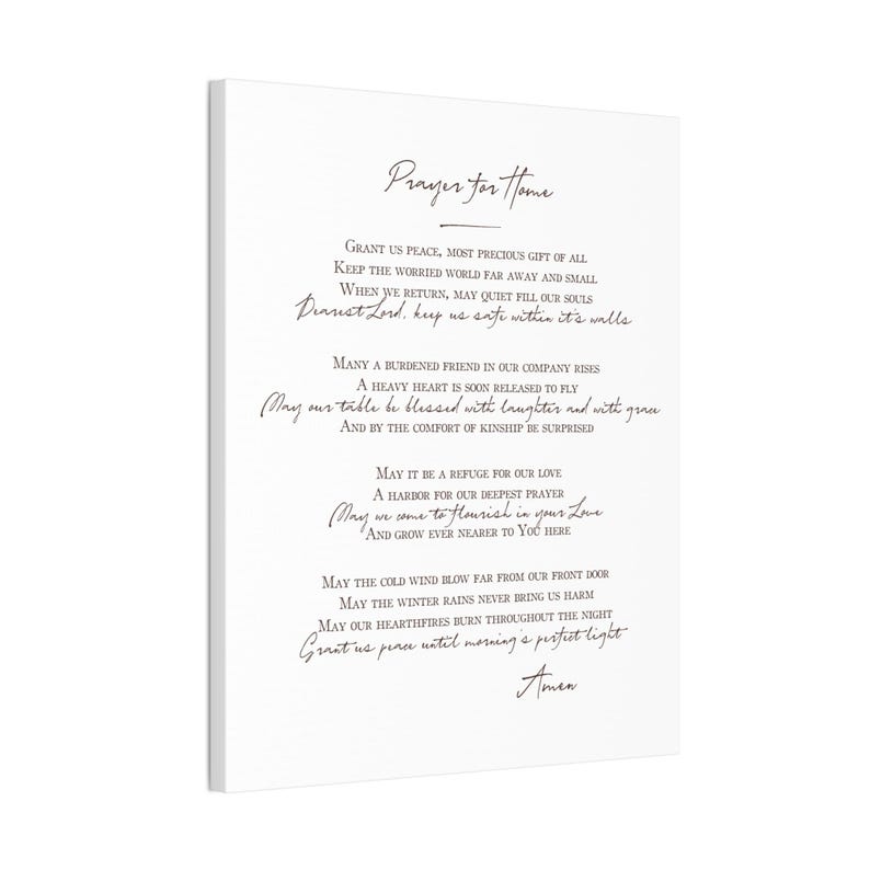 Prayer for Home Wood framed Canvas | Entryway Artwork | Modern Farmhouse Style | Anthropologie Style | Wedding Gift | Sugarboo & Co style 画像 4