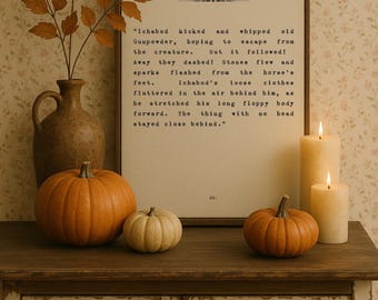 Legend of Sleepy Hollow Book Page | Halloween Decor | Signs| Gallery Canvas Wraps, Vertical Frame