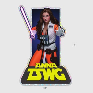 Jaina Solo-cosplay GLITTER-sticker