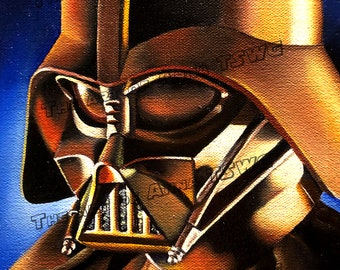 ダース・ベイダー水彩画アートプリント - 8x10 | スター・ウォーズ