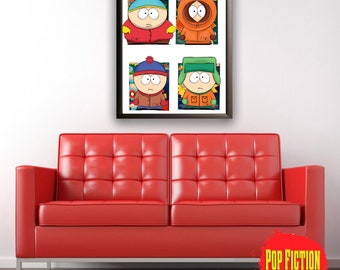 South Park, Kenny,Stan, Kyle,Cartmen, Original Artwork CanvasPrints,Collectible.Digital Mix-Media Art