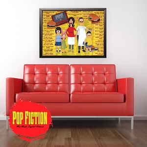 Bob&#39;s Burgers, Original Artwork Canvas,Prints,Collectible.Digital Mix-Media Art