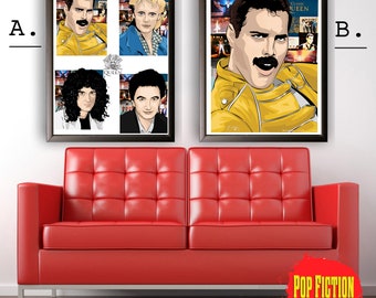 Queen, Original Artwork Canvas & Prints. Comics, Book, Collectible. Digital Mix-Media Art. Pop Culture.