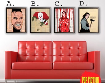 Wall Art The Shining, IT, Carrie, Stephen King Original Artwork Canvas & Limited Prints Collectible Digital Mix-Media Art Pop Culture.