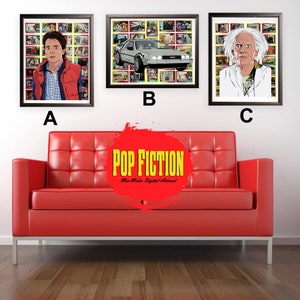 Back to the Future Marty McFly Doc  Delorean Original Artwork Canvas & Prints. Comics, Book, Collectible Digital Mix-Media Art