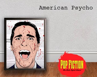 American Psycho,Patrick Bateman,Christian Bale,Books,Literature,Bret Ellis,Art,Mix-Media,Digital,Print,Canvas