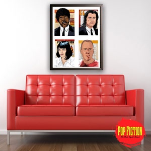 Pulp Fiction, Quentin Tarantino, Original Artwork Canvas & Prints. Comics, Book, Collectible. Digital Mix-Media Art. Pop Culture.