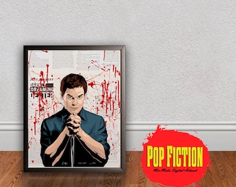 Dexter Morgan Original Artwork Canvas & Prints. Comics, Book, Collectible. Digital Mix-Media Art. Pop Culture.