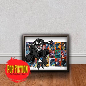 Venom, Original Kunstwerk, Leinwand & Drucke. Comics, Buch, Sammlerstück. Digitale Mix-Media Kunst. Pop Kultur.
