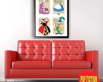 Alice in Wonderland, Original Artwork Canvas & Prints. Comics, Book, Collectible. Digital Mix-Media Art. Pop Culture.