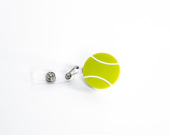 Tennis Ball Retractable Badge Holder