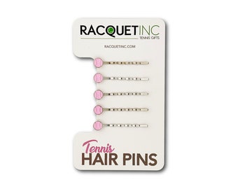 Tennis Hair Pins (5-Pack) - Pink