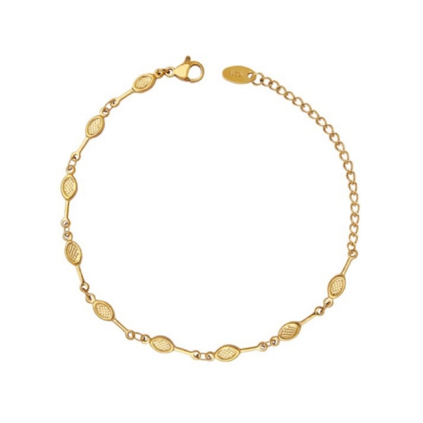 Tennis Racquet Bracelet - Gold