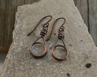 Simple Copper Earrings