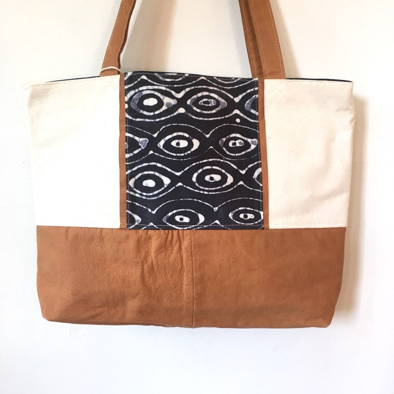 Sri Totebag Batik Bag Work Tote Lightweight Tote Leather Tote Travel Tote Work Bag Canvas Bag Large Purse Repurposed Leather Bag,
