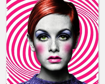 Twiggy, 1960's Fashion Pop Street Art Print, BoHo Art Semi-Glossy Paper Poster