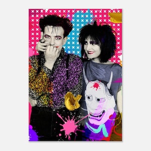 Siouxsie Sioux and Robert Smith Print, Pop Art Print, Banshees and The Cure, BoHo Classic Semi-Glossy Paper Poster