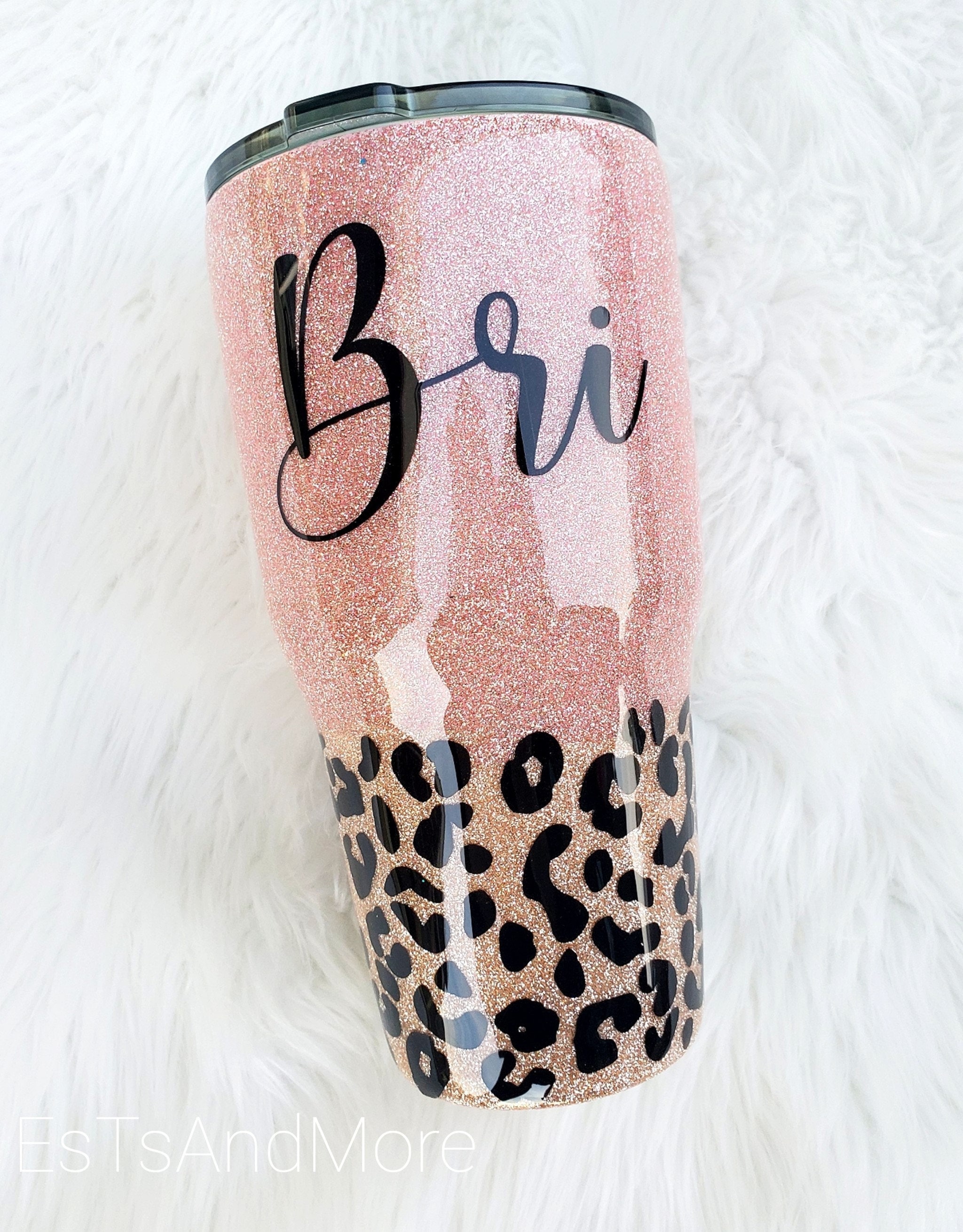 Leopard Print Ombre' Custom Tumbler with Name