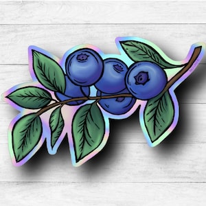 Blueberry Holographic Sticker